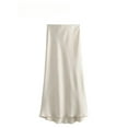 thumbnail image 4 of 2025 Y2K Casual Women Long Skirt Spring Elastic High Waisted A-Line Casual Female Satin Skirts High Street Lady Skirts, 4 of 10