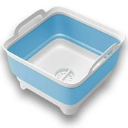 9l Collapsible Dish Tub Portable Sink, Portative Wash Dish Basin,blue