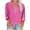 Hot Pink, variant on Fouhkni Womens Linen Shirts Dressy Casual Long Sleeve Loose Fitted Solid Button V-Neck Fall Blouses