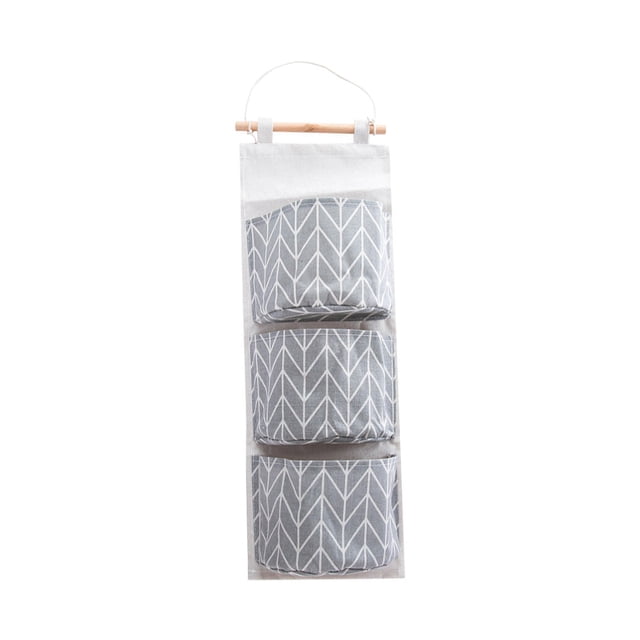 Organizador colgante Bearachild para puerta y pared 3 rejillas gris 20x60cm