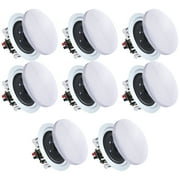 Vaiyer 6.5 Inch 8 Ohm 200W In-Wall In-Ceiling Speakers Set of 8 2-Way