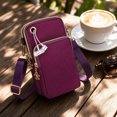 thumbnail image 3 of Multi-Compartment Bag for Women, Lightweight Travel Shoulder Sling Purse with Multiple Zipper Pockets, Versatile Everyday Handbag for Hiking and Commuting, 1Pack Dark Purple, 3 of 6
