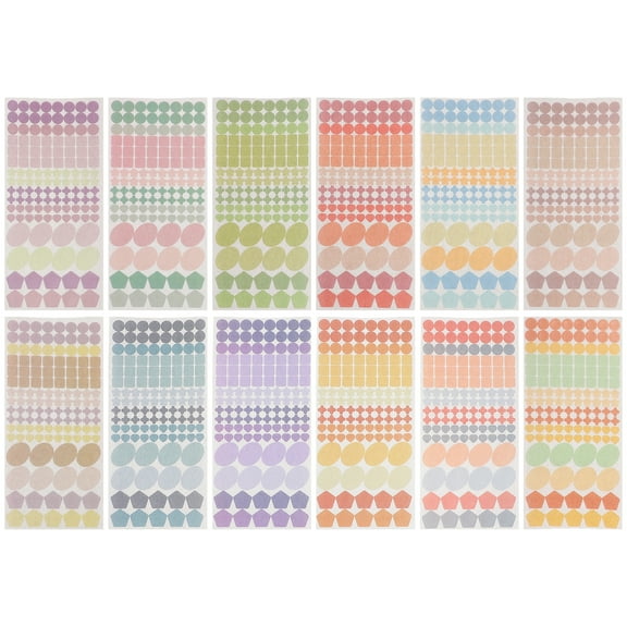WEUVEB Washi Sticker Set Multi-Color Decorative Paper Tape for Journaling, Scrapbooking, Crafts and Projects