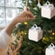 thumbnail image 4 of Adorno navideño de bola flocada rosa de 10 cm | Decoración colgante de árbol de espuma de peluche | Decoración navideña de una sola pieza, 4 of 6