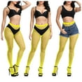 thumbnail image 4 of JDEFEG Women's Fishnets Sexy Sheer Control Top Tights Pantyhose Fashion Stockings Fishnet Stockings Elastic High Waist Thigh High Stockings Stockings Yellow, 4 of 5