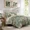 Green Butterfly&floral, variant on Catami Floral 7-piece Bed in a Bag Queen Comforter Set with Sheets,Pinkish Purple Wildflorwer