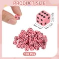 thumbnail image 2 of 100Pack Mini Dice, 8mm/0.31" Acrylic Tiny Six Side Game Dot Square Dice Bulk for Table Board Game Party Activities, Pink/Black, 2 of 6