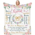 thumbnail image 1 of LHSHID 100th Birthday Gifts for Women 100th Birthday Decorations Gifts for 100th Birthday Happy 100th Birthday Gifts Best 100th Birthday Gift Ideas 100 Year Old Gifts for Mom Grandma Blanket 60x80in, 1 of 6