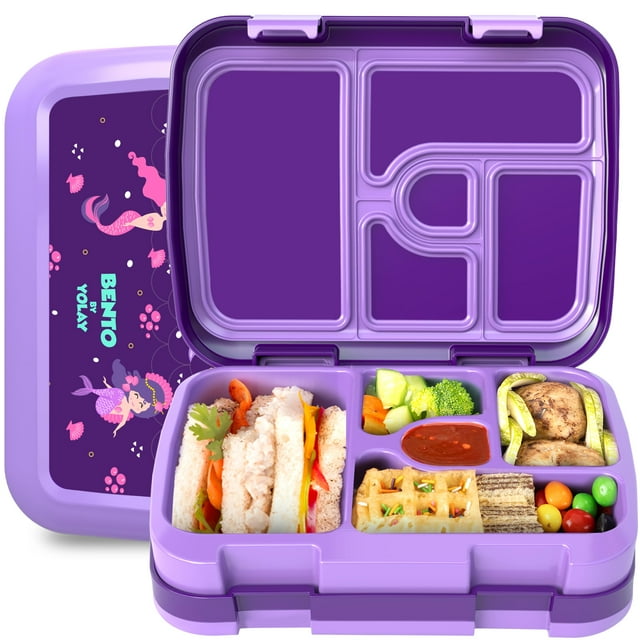Fiambrera YOLAY Bento Box para niños con 5 compartimentos a prueba de fugas