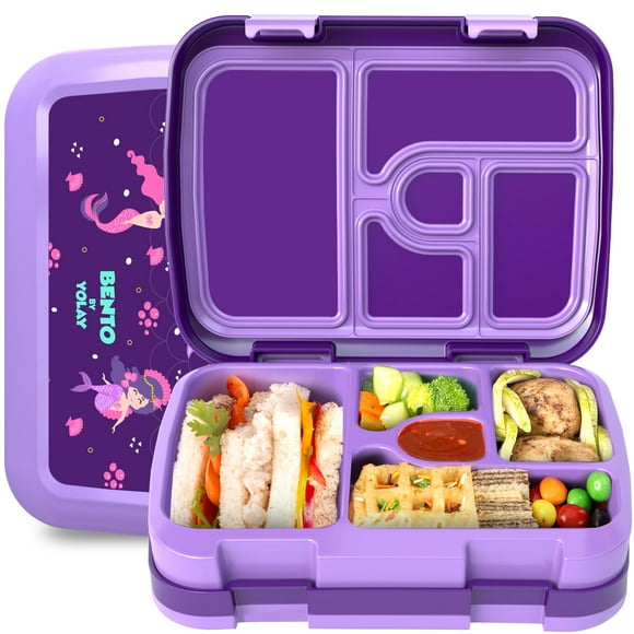 Fiambrera YOLAY Bento Box para niños con 5 compartimentos a prueba de fugas