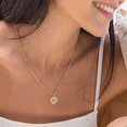 thumbnail image 3 of 18K Gold Moon Star Lion Evil Eye Colgante Collar Medallón Oval Link Gargantilla Layering Jewery para Mujeres Niñas Dainty Gargantilla Colgante Collar Evil Eye brillar Juguete, 3 of 5