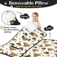 thumbnail image 3 of Highland Cow and Sunflower Print Teens Toddler Nap Mat with Pillow, Sleeping Mat Bag for Preschool Daycare 50"x20", 3 of 6