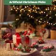 thumbnail image 2 of Artificial Christmas Pine Picks, Faux Pinecone Assorted 20 Pcs, Pine Needle Red Berry Wreath Holly Leaves Picks, Decoration Accessory for Christmas Tree, Dinner Table, Gift Packing, Xmas Décor, 2 of 7