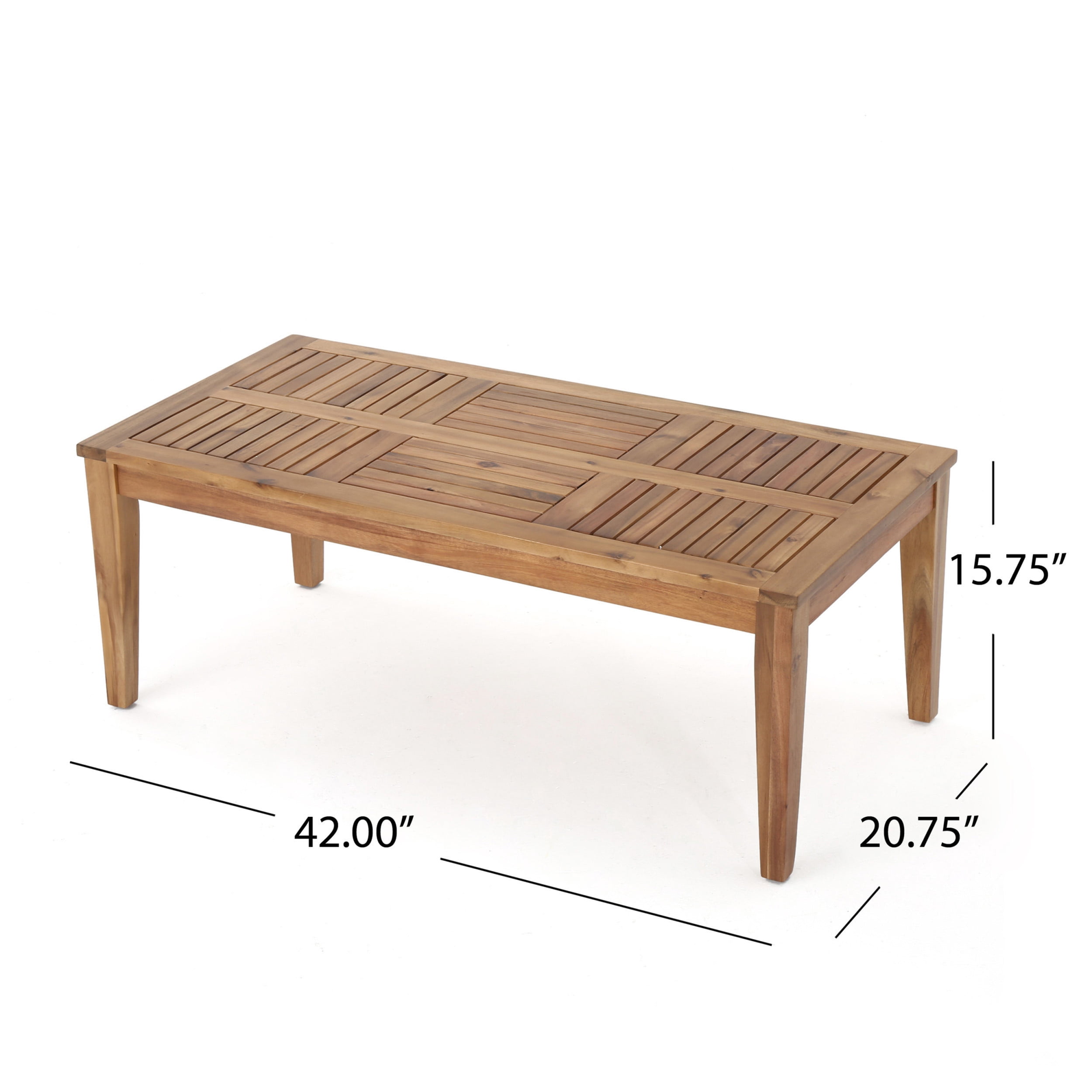 Sewell Acacia Wood Outdoor Coffee Table, Teak