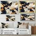 thumbnail image 4 of Designart "Fight Of Gold And Black Abstraction" Abstract Shapes Wall Decor, 4 of 7