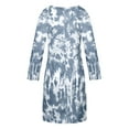 thumbnail image 5 of Deals under 10.00 LYXSSBYX Womens Dresses Clearance under 10.00 Fashion Womens Tie-Dye Long Sleeve Loungewear Swing Loose Comfy Casual Dress, 5 of 9