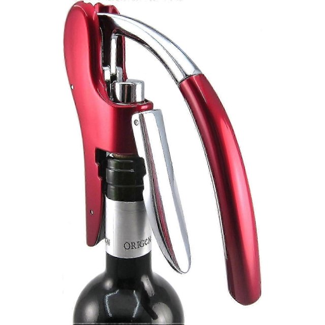 Premium Zinc Alloy Wine Opener, Octopus Rabbit Lever Corkscrew with Built-in Foil Cutter, Power Wine Opener for Easy Bottle Opening