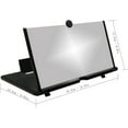 thumbnail image 3 of 16" Mobile Phone Screen Magnifier，3D HD Mobile Phone Magnifier Projector Screen for Movies, Videos, Foldable Phone Stand with Screen Amplifier，Supports All Smartphones (Black, 16 inches), 3 of 10