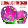 thumbnail image 4 of Franklin Sports Air Tech Kids Teeball Glove, 8.5 in, Pink/Purple, Right Hand Throw, 4 of 8