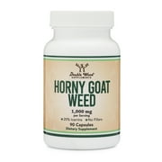 Horny Goat Weed for Men and Women - No Fillers (Max Strength Epimedium Std. to 20% Icariins) 1,000mg per Serving, 90 Capsules (Male Enhancing Supplement) by Double Wood Supplements