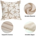 thumbnail image 6 of Coastal Pillow Covers 18x18 Pack of 2 Ocean Themed Brown Starfish Throw Pillow Covers,Summer Beachy Nautical Decorative Pillowcase Linen Cushion Case Decoration for Couch Sofa Outdoor Decor, 6 of 6