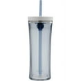 thumbnail image 2 of Contigo Auto Close Shake & Go Tumbler 20 Oz., Clear with Monaco Blue Straw, 2 of 4