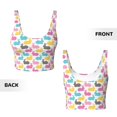 thumbnail image 5 of Picia Colorful Rabbit Sports Bra for Women,Padded Strappy Sports Bras Medium Support Yoga Bra with Removable Cups,Running Yoga Bra-, 5 of 9