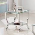 thumbnail image 2 of Coaster Table d'Appoint Carrée Contemporaine avec Étagère Miroir, 2 of 2