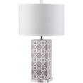 thumbnail image 3 of SAFAVIEH Quatrefoil 27 in. Ceramic Table Lamp with Off-White Cotton Shade, Set of 2, 3 of 6