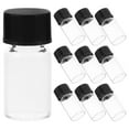 thumbnail image 2 of 10 pcs Clear Glass Vials Small Glass Vials Liquid Sample Glass Vials Leak-proof Glass Vials with Screw Caps, 2 of 5