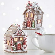 Raz Imports Kringle Candy Co. 5.5 Lighted Gingerbread House, Assortment of 2