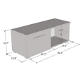 thumbnail image 3 of Moon TV Stand for TVs up to 50", Modern High Gloss 41" Entertainment Center, TV Media Console with Storage Cabinets and LED Lights, 3 of 3