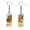 #4, variant on US Rectangle Starry Sky Sunflower Van Gogh Painting Glass Drop Dangle Earrings