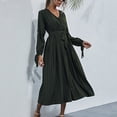 thumbnail image 4 of Vestido Largo, Vestido Hueco De Color Puro Algodón Para Ir De Compras, 4 of 8
