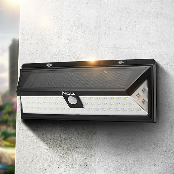 Solar Wall Light Arilux 54 Led Motion Sensor Powered