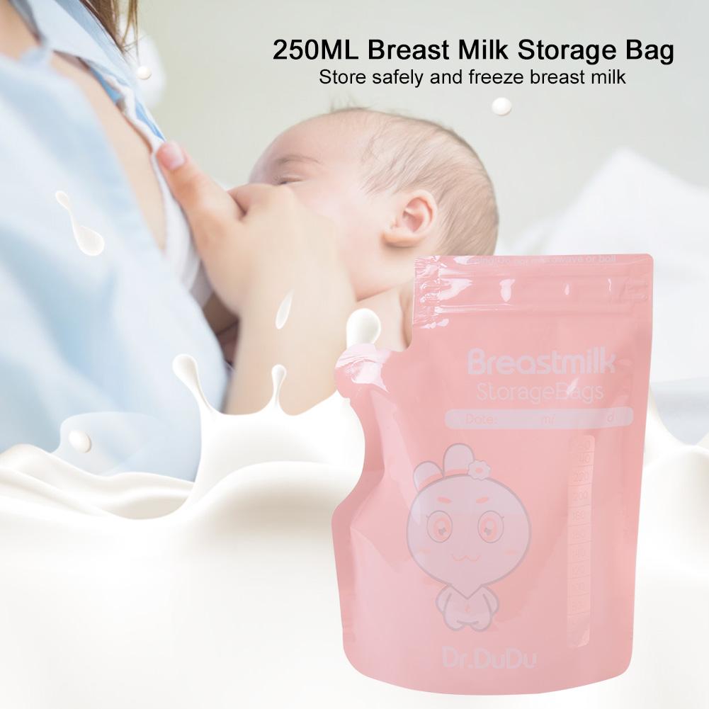 Mgaxyff 250ml Breast Milk Storage Bag Freezer Baby Food Breastmilk