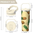 thumbnail image 4 of 30 Oz Tumbler Yellow Pineapple Tumbler with Lid and Straw, Birthday Gift Cup for Friend Women Men Coffee Travel Mug Thanksgiving Day Halloween Christmas Gift Water Bottle, 4 of 7
