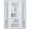 White, variant on Front Exterior Prehung Metal-Plastic Door Frosted Glass / Manux 8002 White Silk / Office Commercial and Residential Doors Entrance Patio Garage 36" x 80" Left-hand Inswing