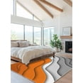 thumbnail image 2 of Abstract Beach Area Rug for Bedroom 4x6 Ft Aesthetic Grey to Orange Gradient Super Soft fuzzy Throw Rug Non-Slip Fluffy Plush Indoor Floor Carpet for Living Room Nursery Home Decor, 2 of 8