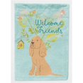 thumbnail image 1 of Carolines Treasures BB7619CHF Welcome Friends Buff Cocker Spaniel Flag - Canvas House Size, 1 of 4