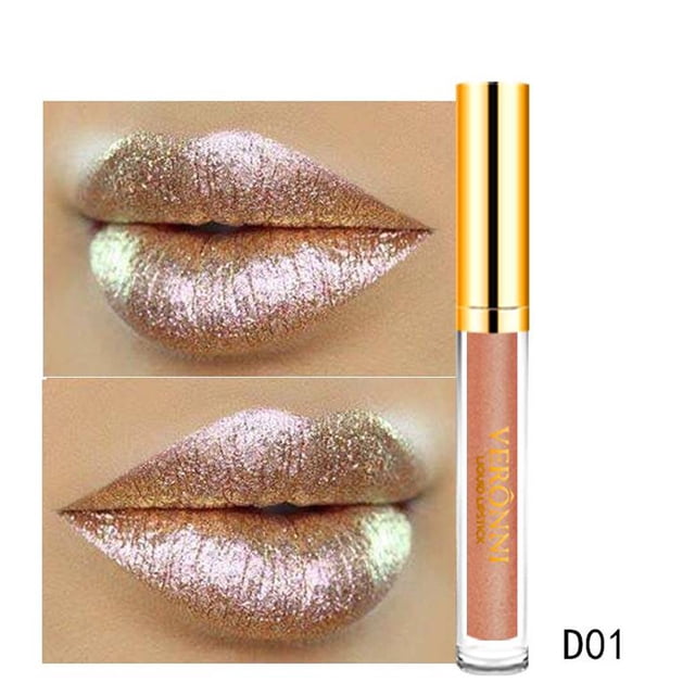 Xihbxyly Oferta de iluminación Lápiz labial in purpurina Flip pull matte perla 10 colores para mujer, brillo labial en 6 ml