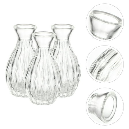 3pcs Glass Jar 100ml Fragrance Oil Diffuser Bottle Transparent Wide Mouth Essential Oils Sticks Jar Pot