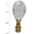thumbnail image 4 of Royal Designs, Inc. Flat Teardrop Shaped K9 Clear Crystal Lamp Finial for Lamp Shade, CCF-2017-PB-2, Polished Brass, Pack of 2, 4 of 4