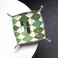 thumbnail image 6 of Multi-Size Leather Tray Four Corners Four Button Design Anti-Scratch Waterproof Convenient Cleaning Convenient Storage Lightseagreen Colorful Houndstooth_2 Small, 6 of 8