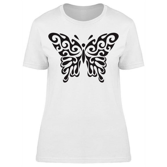 Icon Graphic Tattoo Butterfly T-Shirt Women -Image by Shutterstock, Female Large