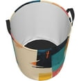 thumbnail image 3 of Red Blue Print Laundry Basket For Storage Bins Toy Bins Gift Baskets Bedroom Clothes Hamper, 3 of 8