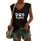 thumbnail image 2 of Camisas con estampado informal con estilo para mujer, camisetas holgadas de manga corta de talla grande, blusa con cuello en V OAVQHLG3B Store lin121212, 2 of 5