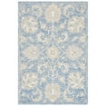 thumbnail image 3 of SAFAVIEH Glamour Catrine Bordered Wool Area Rug, Blue/Beige, 4' x 6', 3 of 8
