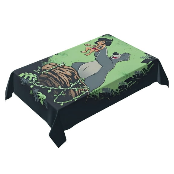 The Jungle Book Themed Square Tablecloth 54 * 72 Inches Durable Stylish