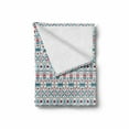 thumbnail image 2 of Ethnic Soft Flannel Fleece Throw Blanket, Native Traditional Art with Mexican Cultural Origins Geometric Borders Triangles, Cozy Plush for Indoor and Outdoor Use, 50" x 60", Multicolor, by Ambesonne, 2 of 6